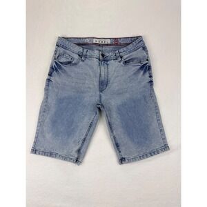 Artful Rebel Men's Light Wash Acid Wash Denim Shorts Size 36W